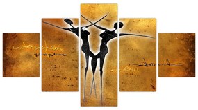 Obraz przedstawiający tańczącą parę (125x70 cm)