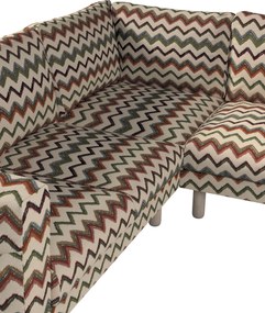Pokrowiec na sofę narożną Norsborg 4-osobową kolor wielokolorowy tkanina strukturalna, wzorzysta