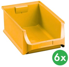 Allit Plastikowe pojemniki PLUS 5, 310 x 500 x 200 mm, żółte, 6 szt.
