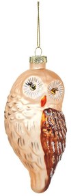 Szklana ozdoba świąteczna wykonana ręcznie 13 cm Owl – Sass &amp; Belle