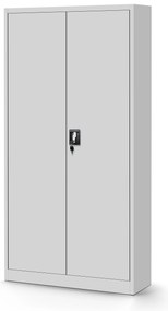 Biurowa szafa metalowa na akta TOMASZ, 900 x 1850 x 450 mm, szara