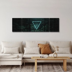 Obraz - Neonowy trójkąt w dżungli (170x50 cm)