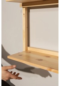 Regał ścienny z litego drewna sosnowego w naturalnym kolorze 192x127 cm Groove – Karup Design