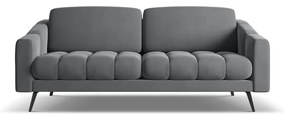 Szara aksamitna sofa 202 cm Nalu – Makamii