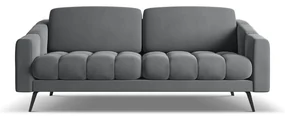 Szara aksamitna sofa 202 cm Nalu – Makamii