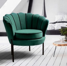 Velvetowy fotel w stylu glamour Angelo