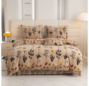 PrzytulneMieszkanie.pl PrzytulneMieszkanie.pl Pościel z mikropluszu HERBAR beżowa Rozmiar pościeli: 2 szt 70 x 90 cm | 200 x 220 cm