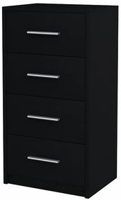 Klasyczna komoda z szufladami czarna F4-E56