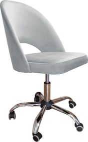 Fotel obrotowy POLO tkanina Welur krzesło biurowe ergonomiczne do biurka : Kolor Stelaża - Chrom, Kolor tkaniny - VELVET - MG39, Typ siedziska - Siedzisko obrotowe 360°, Typ tkaniny - Velvet