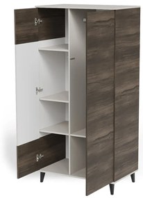 Szafa dwudrzwiowa RANDOM 2 S-1 90cm orzech/kaszmirowa HALMAR