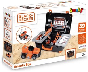 Smoby black &amp; decker walizka z narzędziami + samochód w częściach