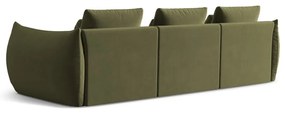 Jasnozielona aksamitna sofa 332 cm Bloom – Micadoni