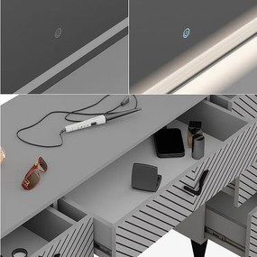 Stół do toalety szary 150x45x78.1 anett