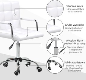 Vinsetto Fotel Biurowy z Funkcją Masażu i Ogrzewania Podnóżek Regulowany do 120kg Brązowy | Aosom PL