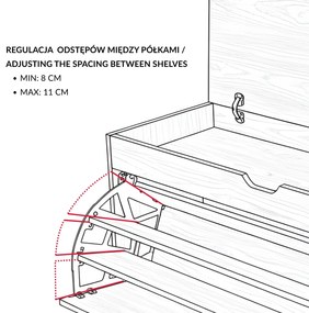 Szafka na buty z siedziskiem i wysuwanymi półkami GRADIA, 100 x 34 x 50 cm