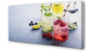 Obraz canvas na ścianę Orzeźwiający Miks Cytrusowo-Malinowy