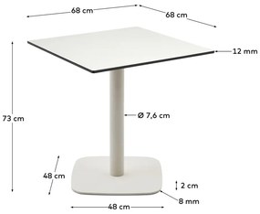 Metalowy stół ogrodowy 68x68 cm Dina – Kave Home