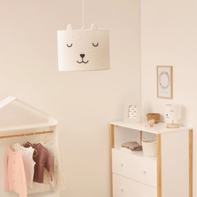 Lampa do pokoju dziecięcego sufitowa TOXEY, miś z uszkami, Ø 28 cm