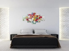 Obraz wazonu z dzikimi kwiatami (125x70 cm)