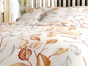 PrzytulneMieszkanie.pl PrzytulneMieszkanie.pl Pościel bawełniana LISTY złota