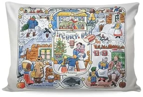 Matějovský Poszewka na poduszkę Deluxe Josef Lada Święta Bożego Narodzenia, 33 x 50 cm