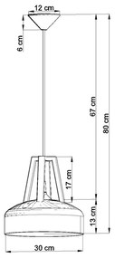 Czarno-beżowa lampa wisząca Nice Lamps Olla