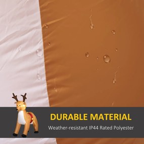 HOMCOM Nadmuchiwany renifer, 1,8 m, lampki LED, akcesoria, automatyczne nadmuchiwanie, żółty