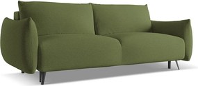 Kanapa 3-osobowa z funkcją spania - z tkaniny szenilowej - butelkowa zieleń - MALIE