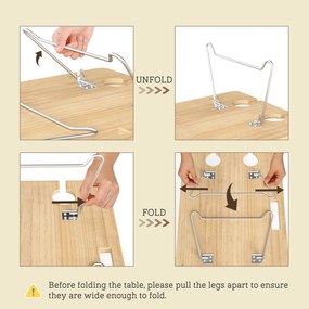 Kosz piknikowy z wikliny Outsunny dla 4 osób z kocem piknikowym, sztućcami, otwieraczem Jasnobrązowy