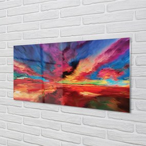 Panel szklany do Kuchni Dynamiczna Kompozycja Barw