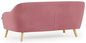 Różowa 3-osobowa sofa CORANTI VELVET