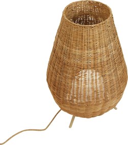 Lampa podłogowa z rattanu z możliwością ściemniania IP65 z pilotem - Saona