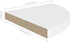 Biała narożna półka ścienna N2-Z90