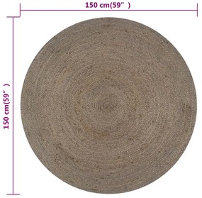 Szary okrągły dywanik 150 cm M2-A22