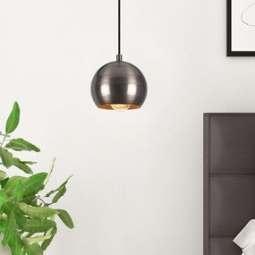 Lampa wisząca w kolorze srebra z metalowym kloszem ø 30 cm Berceste – Opviq lights