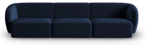 Niebieska aksamitna sofa 266 cm Paolo – Milo Casa