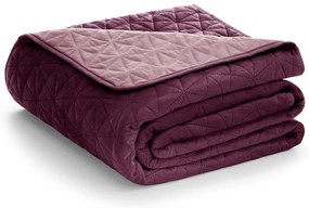 Ciemnoróżowa narzuta pikowana z aksamitu 170x210 cm Laila – AmeliaHome