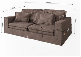 Brązowa sofa 236 cm Nora – Ropez