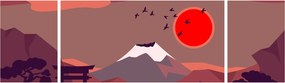 Obraz - Ilustracja góry Fuji (170x50 cm)