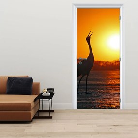 Fototapeta na drzwi - Ptaki o zachodzie słońca (95x205cm)