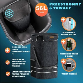 Torba na zakupy na kółkach EASY, 50l, czarna Jurhan