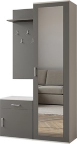 Masseno Garderoba VENTO 100/180,5/35 cm do Przedpokoju Nowoczesna Biała