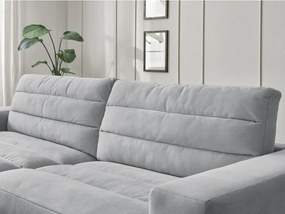 Jasnoszary aksamitny narożnik (lewostronny/z szezlongiem) Sierra – Bobochic Paris