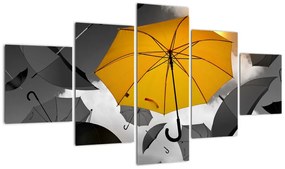 Obraz żółtego parasola (125x70 cm)