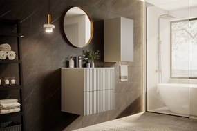 Słupek wiszący Nicole 70 cm z ryflowanym frontem - kaszmir
