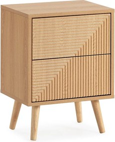 Stolik nocny Telmo z 2 szufladami kolor Dąb
