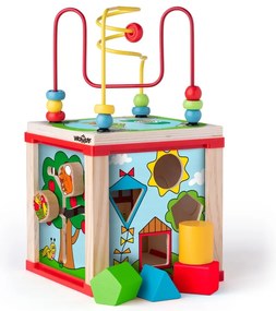 Woody Kostka edukacyjna z magicznymi kółkami