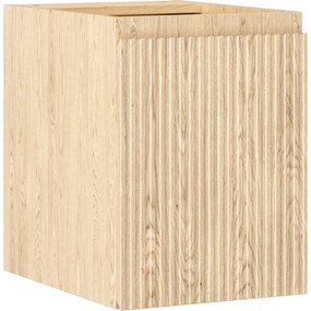 Mexen Rivel szafka łazienkowa podumywalkowa 35 cm, 1 drzwi, ryflowana, dąb - 91A21-03547-1-BF81