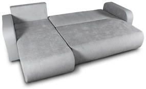 Modna sofa narożna SANDRA, stylowy nowoczesny design, praktyczny pojemnik