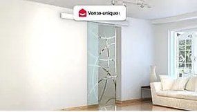 Naścienne drzwi przesuwne HEIDI - wys. 205 × szer. 83 cm - Szkło hartowane